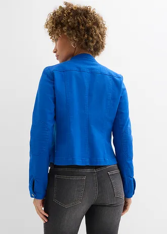 Bikerjack met stretch inzetten opzij, Kleur: arctisch blauw