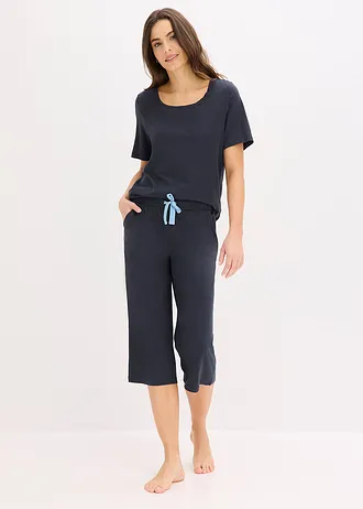Pyjama corsaire doux • bleu intense • Boutique bonprix
