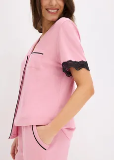 Pizsama puha viszkóz-keverékből, gomboláspánttal • füst orchidea • bonprix áruház