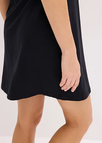 Nachtjapon met kant • zwart • bonprix online shop