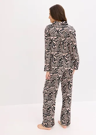 Satijnen pyjama • zwart zebraprint • bonprix online shop