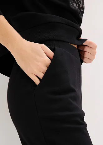 Dres domowy z czystej bawełny • czarny • sklep bonprix