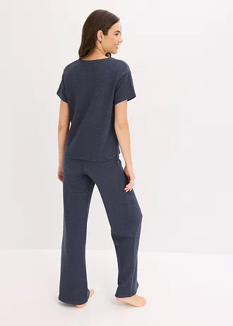 Huispak van zacht gestructureerd materiaal • donkerblauw gemêleerd • bonprix online shop