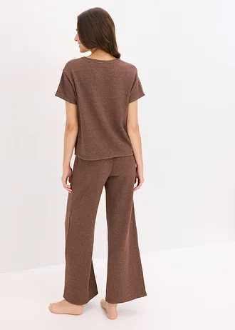 Ensemble d’intérieur en matière douce et texturée • marron chiné • Boutique bonprix