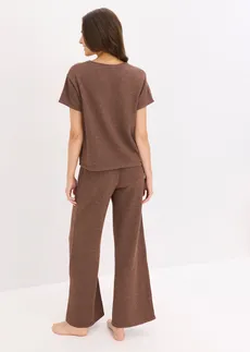 Ensemble d’intérieur en matière douce et texturée, Couleur: marron chiné