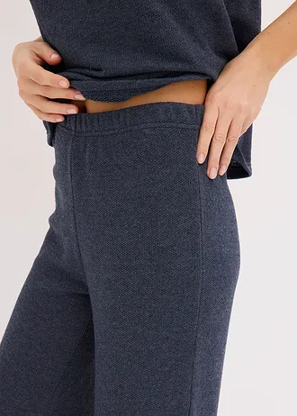 Huispak van zacht gestructureerd materiaal • donkerblauw gemêleerd • bonprix online shop