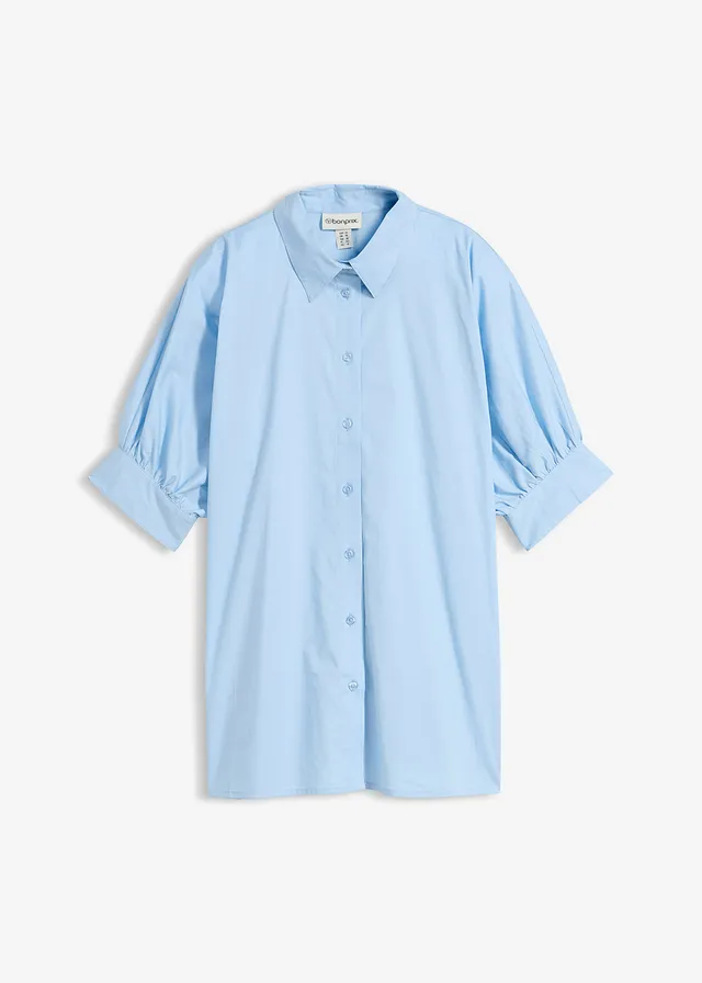 Chemisier oversize, Couleur: bleu clair