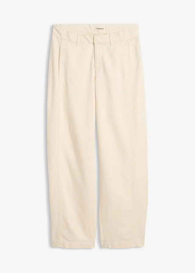 Jeansy typu barrel, mid waist • niefarbowany • sklep bonprix