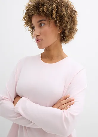 Longsleeve van biologisch katoen • lichtroze • bonprix online shop