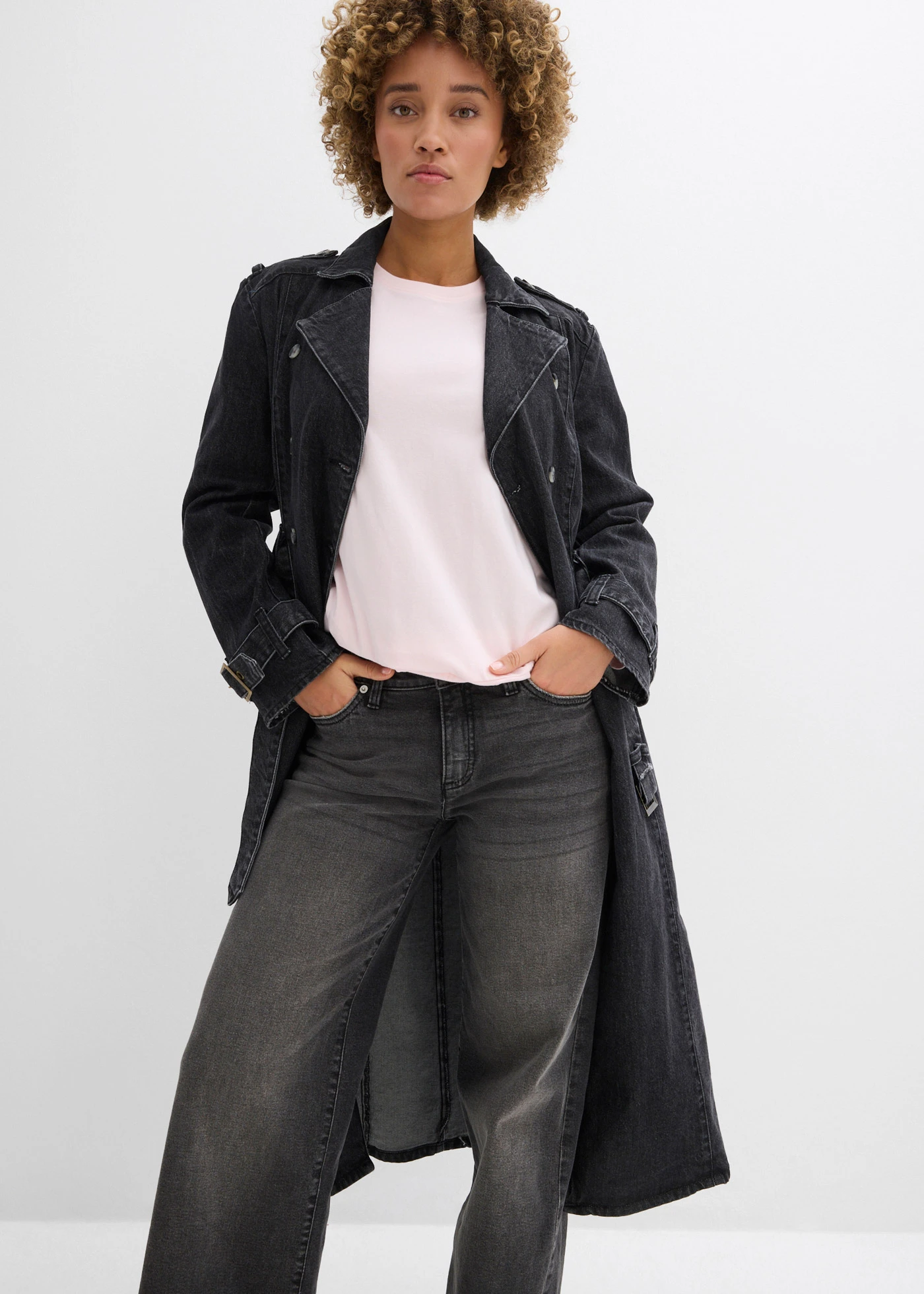 Bluză tricot cu mâneci lungi din bumbac organic • roz deschis • magazin bonprix