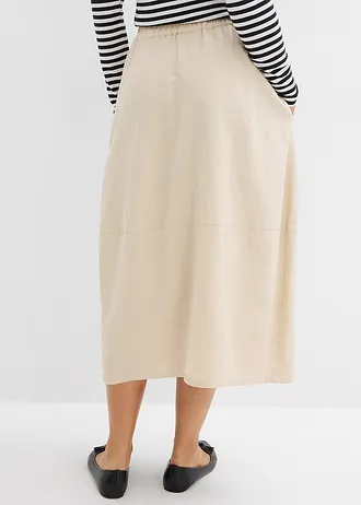 Jupe midi légère • sable clair • Boutique bonprix