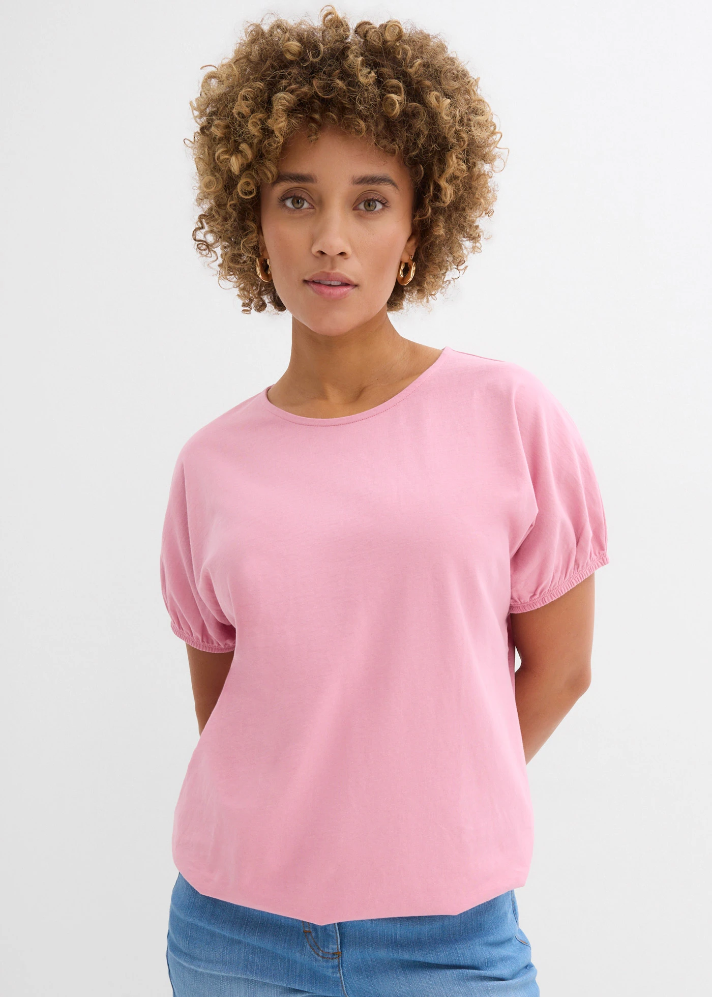 T-shirt z bawełny organicznej • dymna orchidea • sklep bonprix