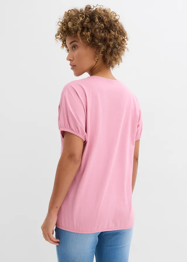 T-shirt z bawełny organicznej • dymna orchidea • sklep bonprix