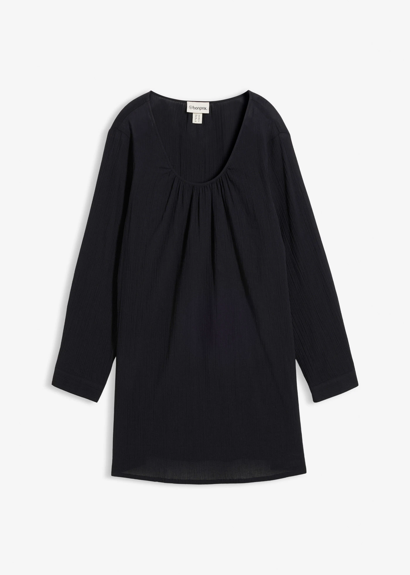 Lange tuniek van katoen • zwart • bonprix online shop