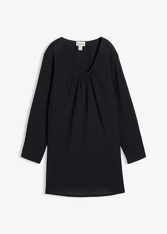 Tunică lungă din bumbac • negru • magazin bonprix