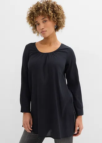 Lange tuniek van katoen • zwart • bonprix online shop