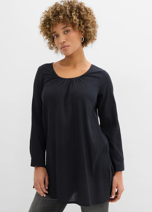 Tunique longue en coton • noir • product-page.page-title-suffix