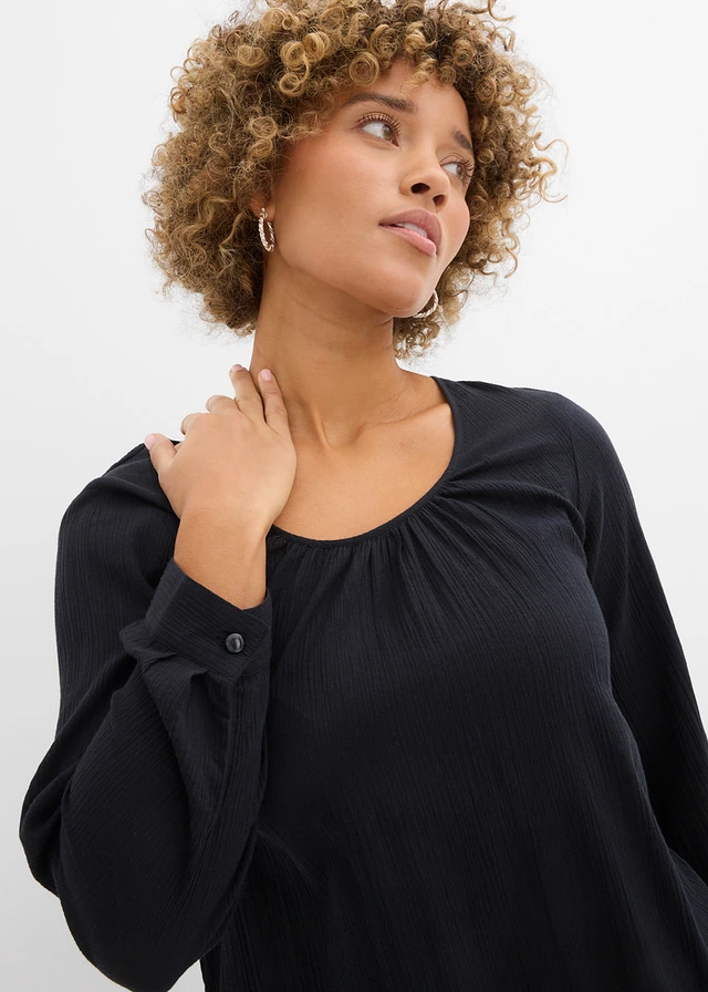 Lange tuniek van katoen • zwart • product-page.page-title-suffix