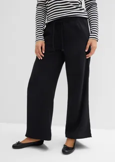 Kalhoty Palazzo ze vzdušného mušelínu, barva: černá