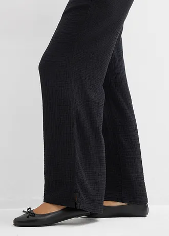 Palazzo broek van luchtige mousseline • zwart • bonprix online shop