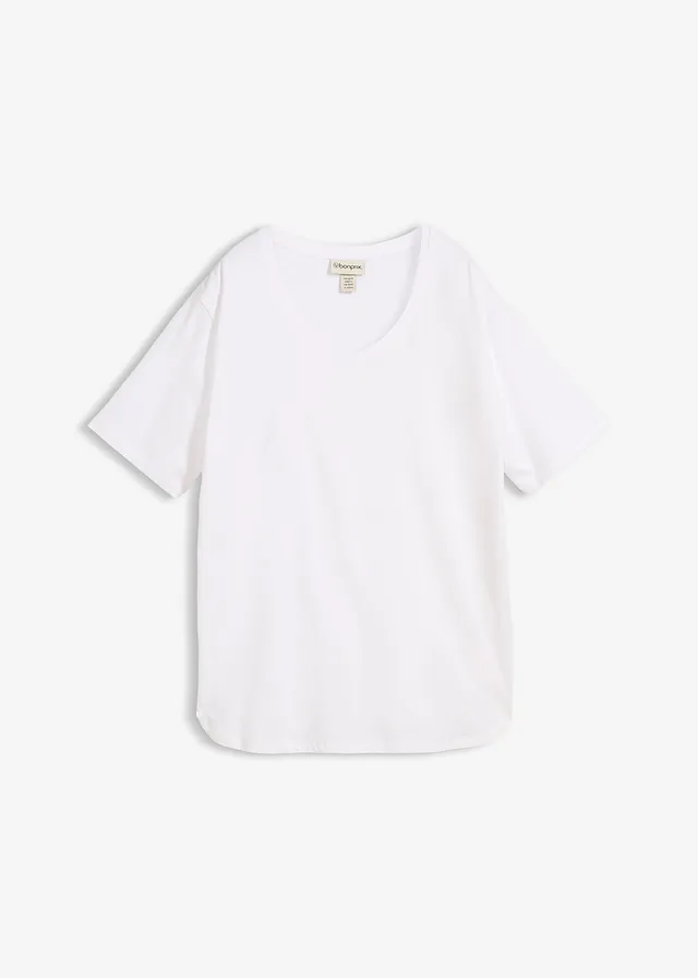 Tricou lejer din bumbac organic • alb • magazin bonprix