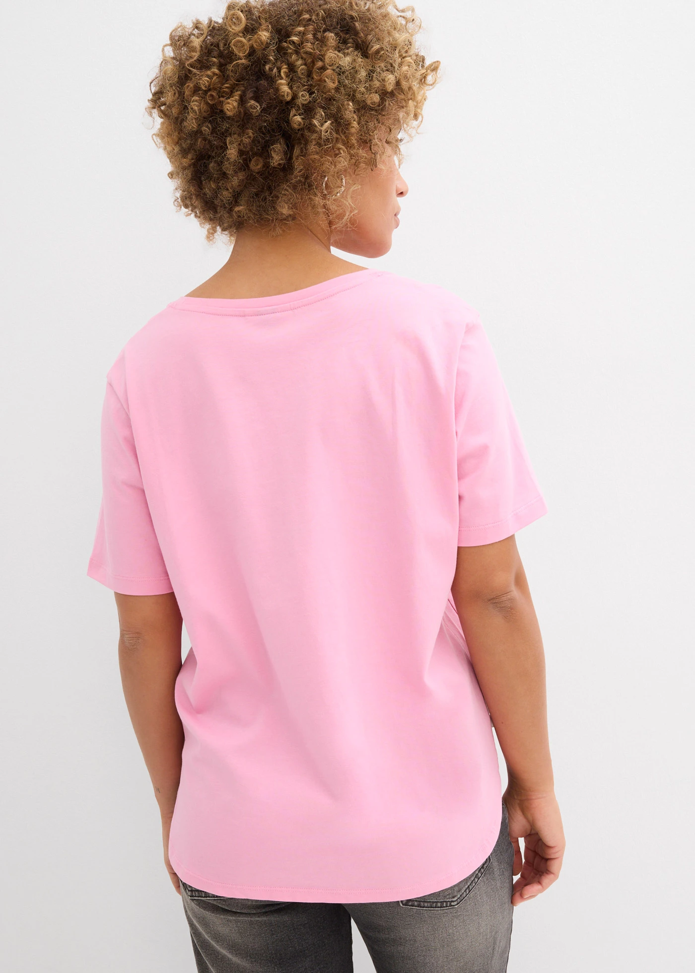 Wijd T-shirt van biologisch katoen • roze • bonprix online shop