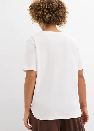 T-shirt ample en coton • blanc • Boutique bonprix