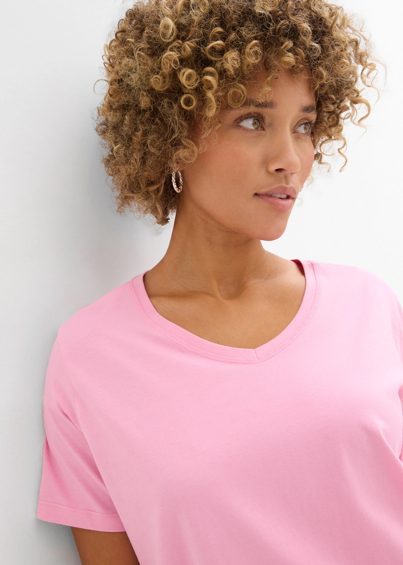 Tricou lejer din bumbac organic • roz pal • magazin bonprix