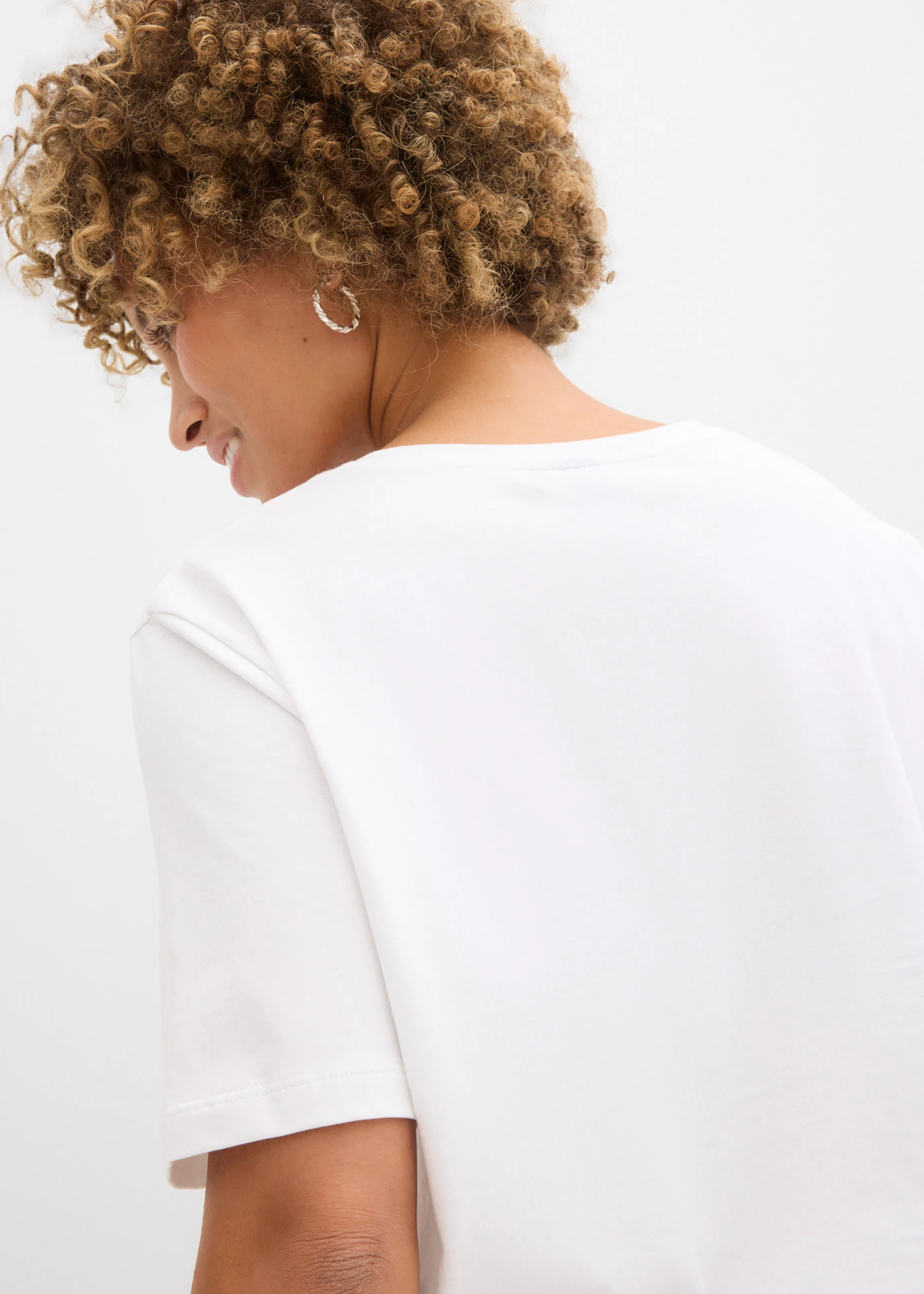 T-shirt ample en coton • blanc • Boutique bonprix