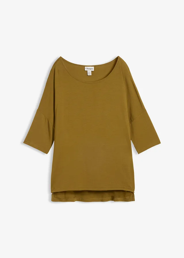 Boxy shirt in een zachte viscosemix