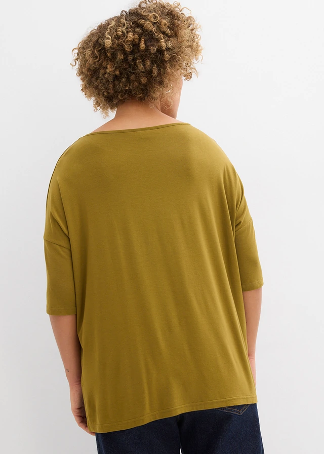 Boxy shirt in een zachte viscosemix • natuurgroen • product-page.page-title-suffix