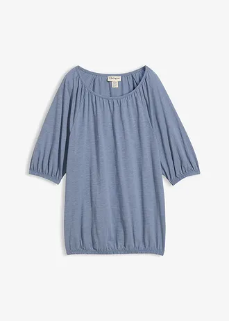 T-shirt 100% coton, Couleur: bleu fumé