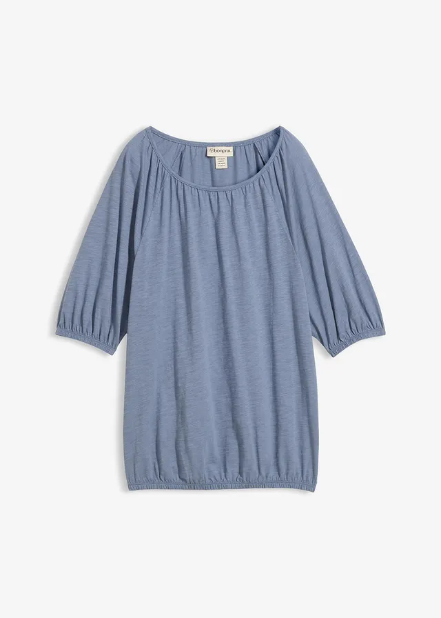 T-shirt 100% coton • bleu fumé • Boutique bonprix