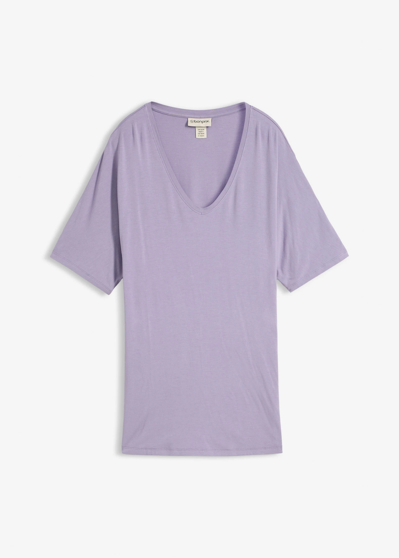 Longshirt in een fijne viscosemix • rookviolet • bonprix online shop
