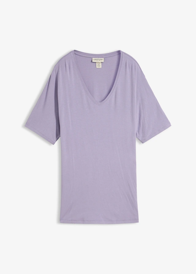 T-shirt long en viscose extensible