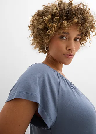 Shirt in een viscosemix • rookblauw • bonprix online shop