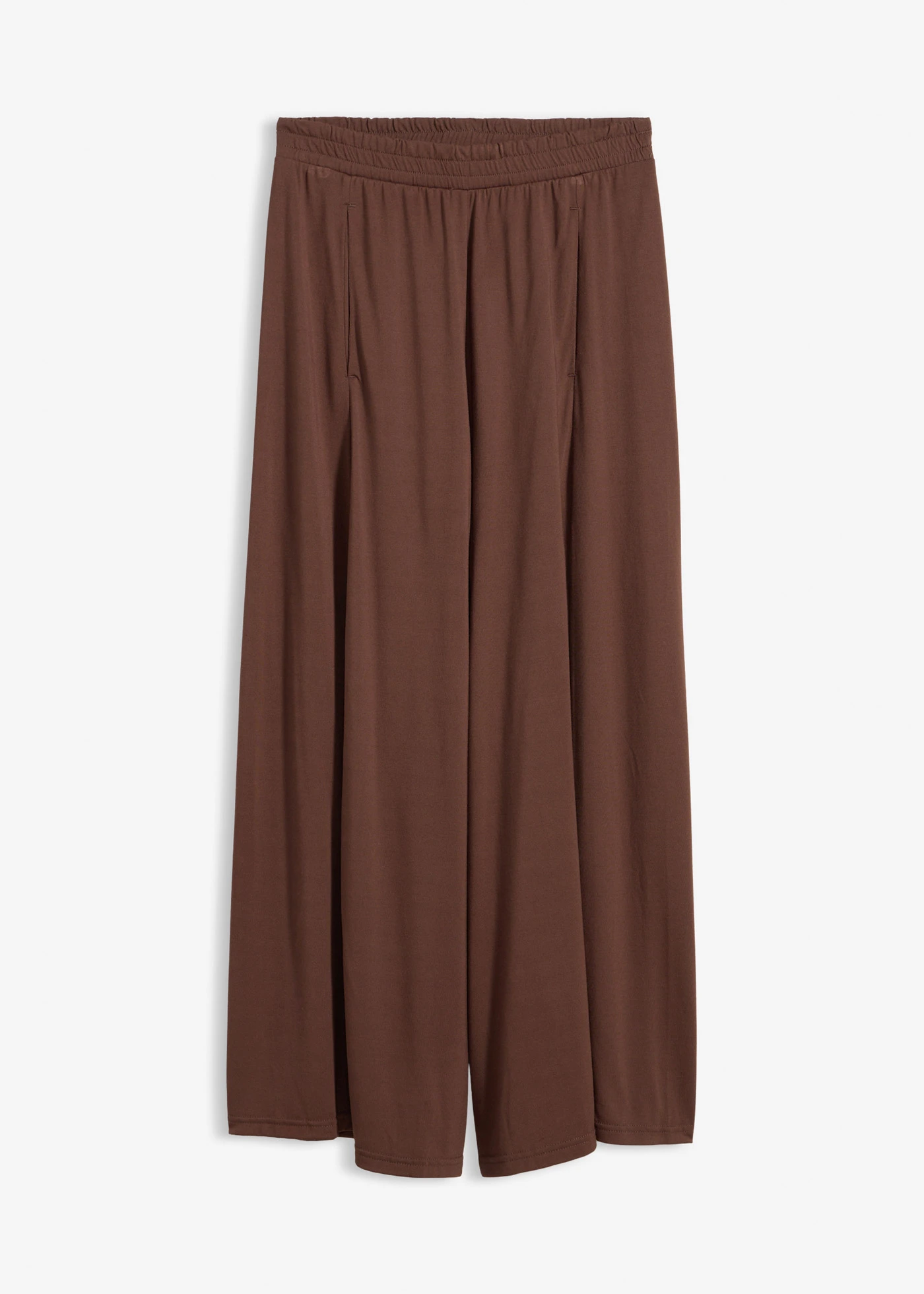 Pantaloni Culotte din jerse, largi pe picior • maro • magazin bonprix