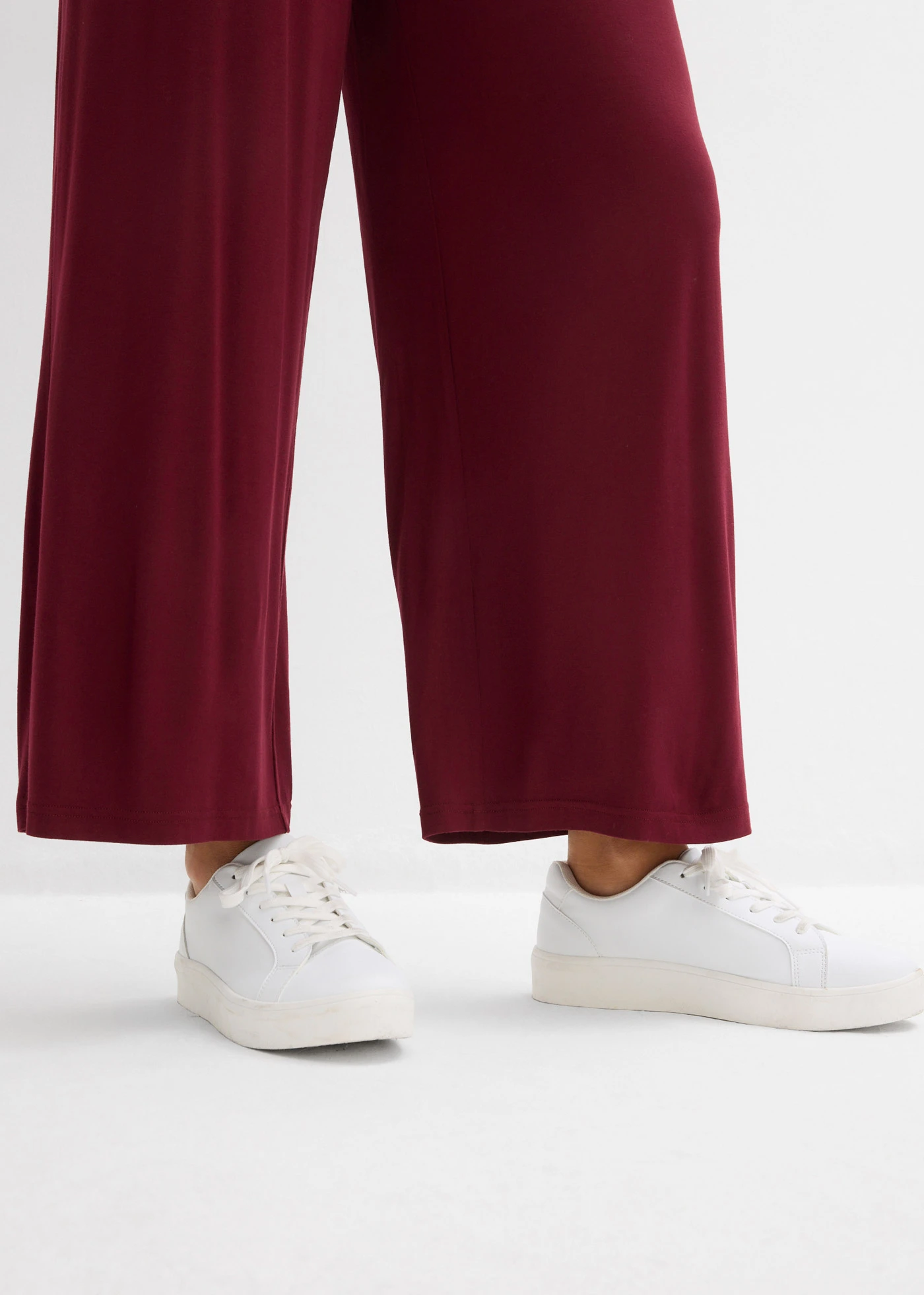 Pantaloni 7/8 din jerse cu viscoză fluidă • roșu arțar • magazin bonprix