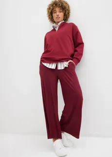 7/8 džersejové nohavice z padavého viskózového mixu • javorovo červená • obchod bonprix