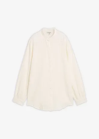 Lange blouse van luchtige mousseline • wolwit • bonprix online shop