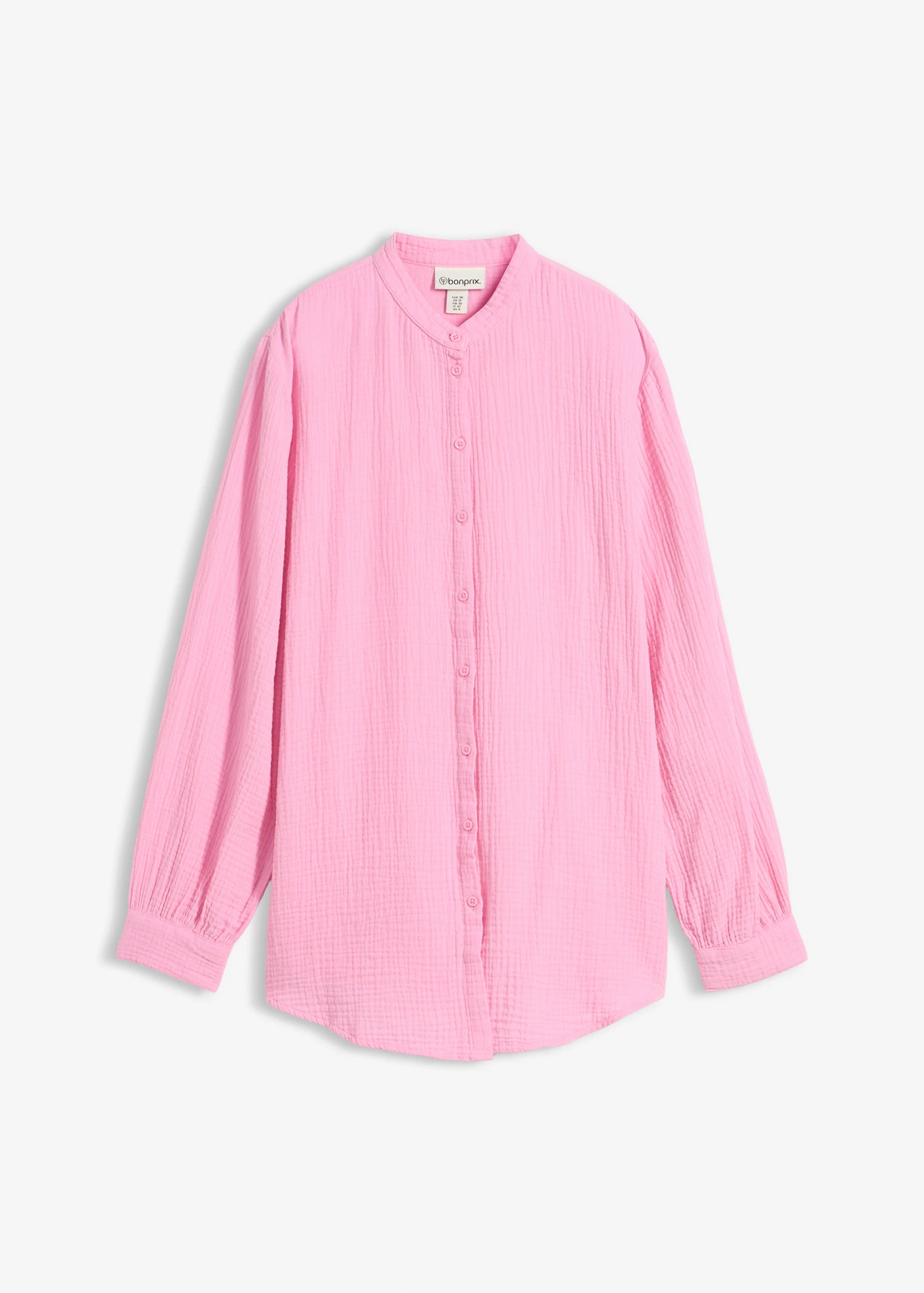Lange blouse van luchtige mousseline • roze • bonprix online shop