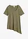 Asymmetrisch longshirt in een katoen-viscosemix, Kleur: olijfgroen