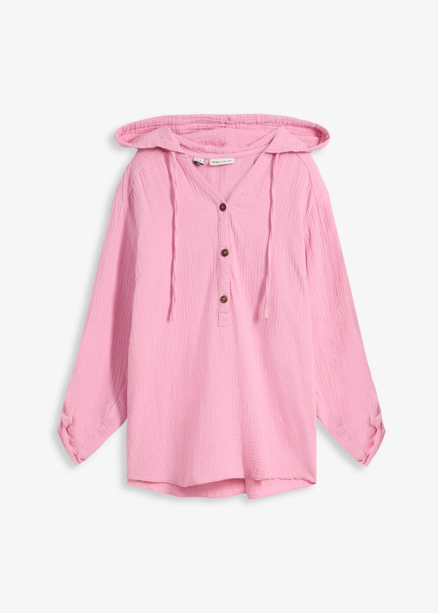 Mousseline blouse van katoen • roze • bonprix online shop