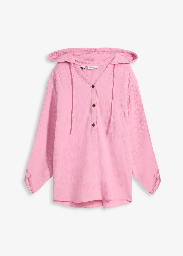 Blouse légère en gaze de coton • rose • Boutique bonprix