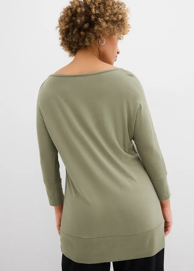 T-shirt oversize en viscose fluide • olive • product-page.page-title-suffix
