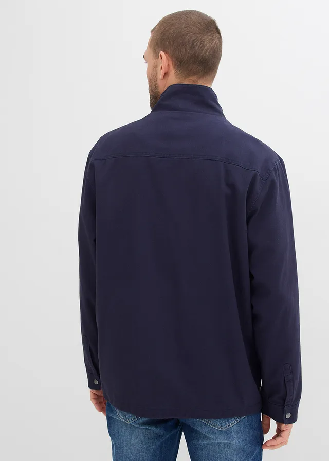Tussenjas van puur katoen, Kleur: donkerblauw