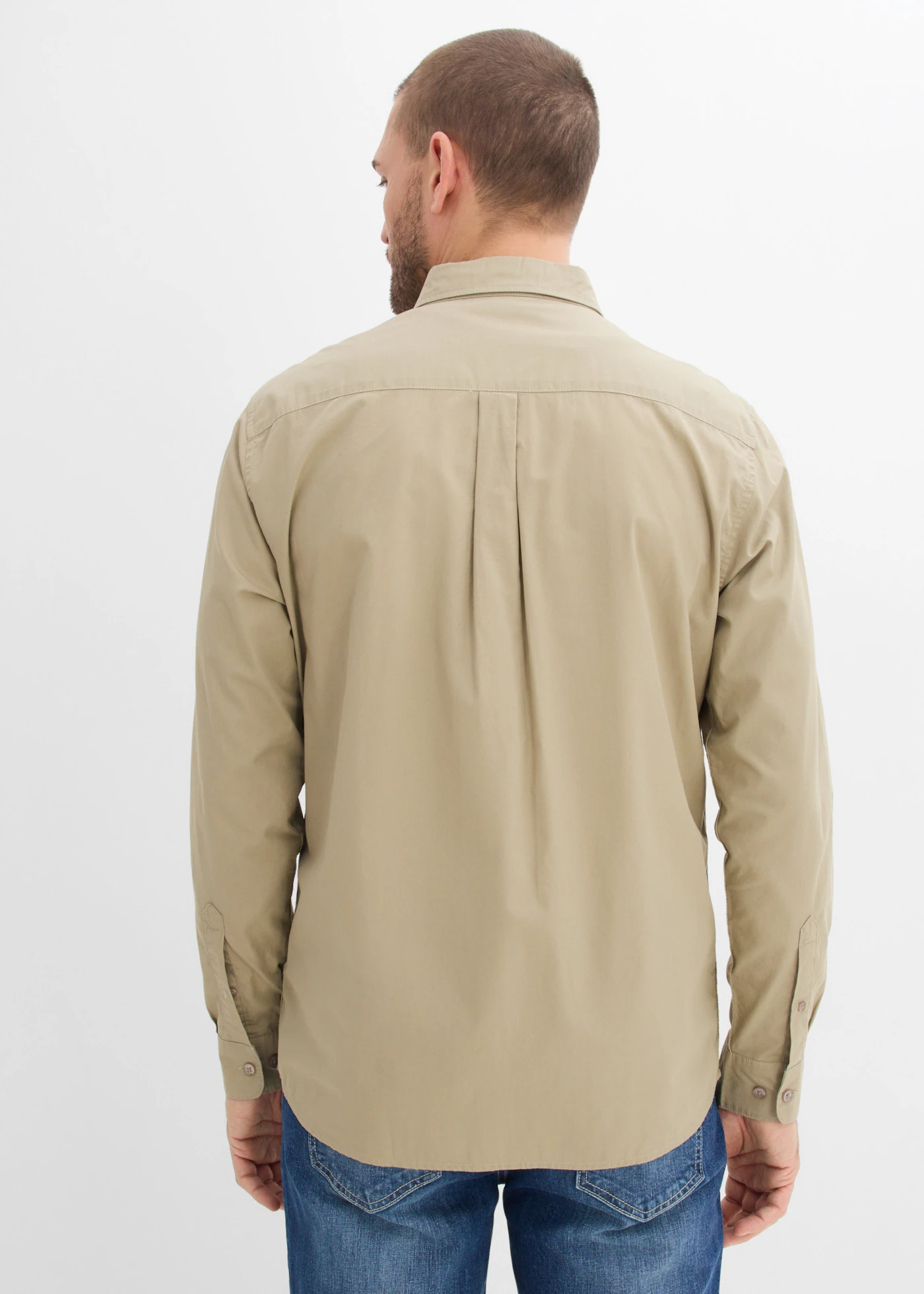 Košeľa s dlhým rukávom z čistej bio bavlny • new khaki • obchod bonprix