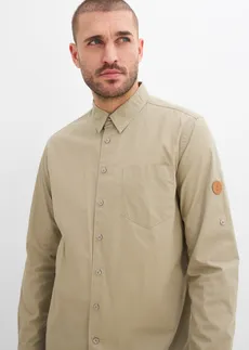 Koszula z długim rękawem z czystej bawełny organicznej • khaki • sklep bonprix