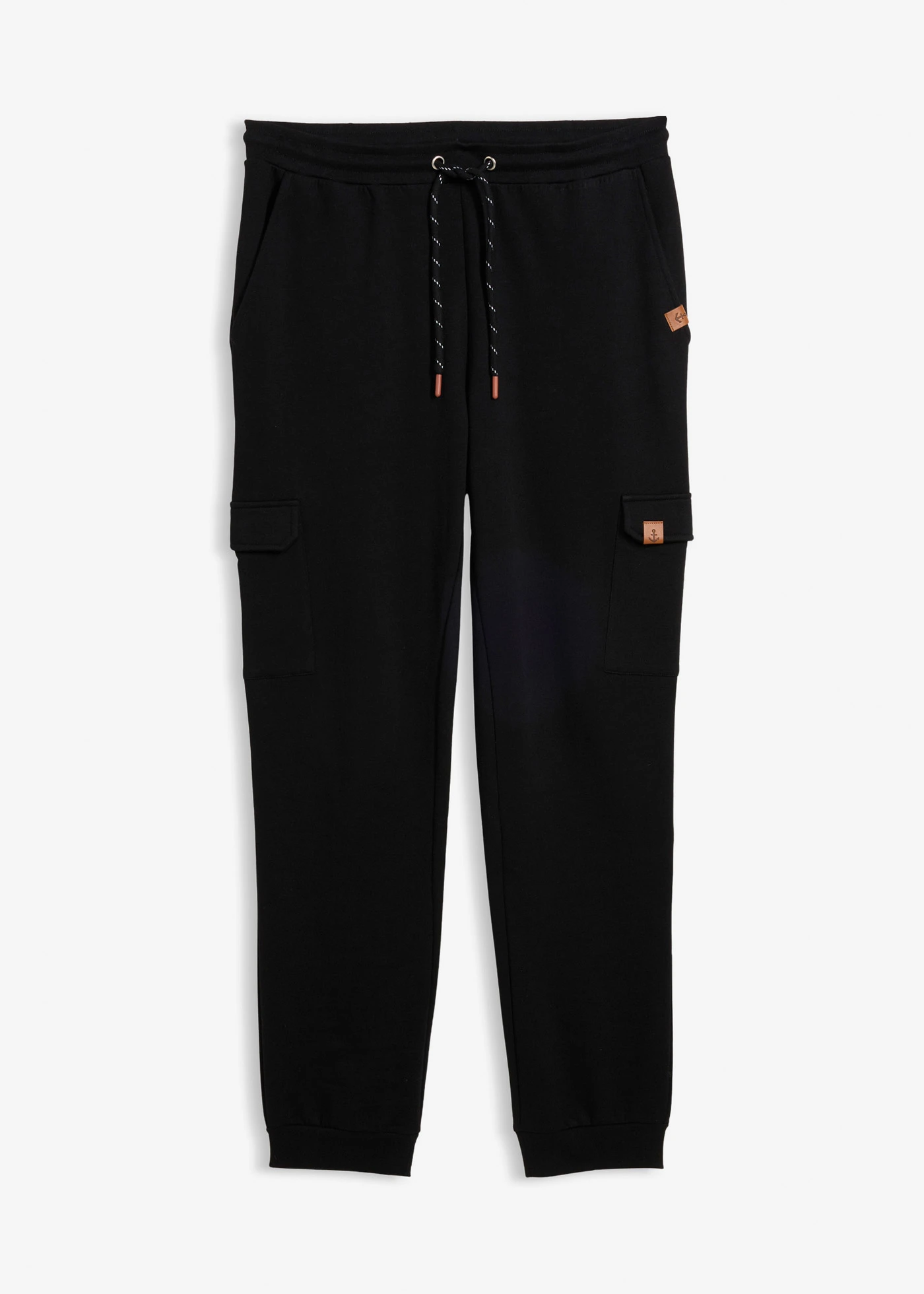Pantaloni de jogging cargo din bumbac organic 100% • negru • magazin bonprix