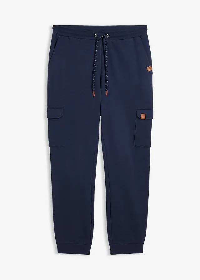 Cargo joggingbroek van biologisch katoen, Kleur: donkerblauw